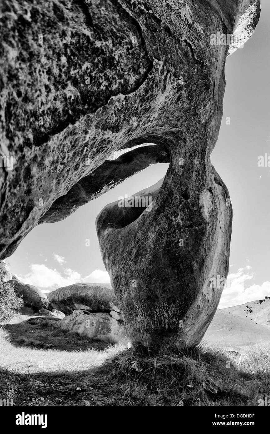 La colina del castillo, Isla del Sur, Nueva Zelanda. En 2002 fue nombrado "Centro espiritual del Universo' por el Dalai Lama. Foto de stock