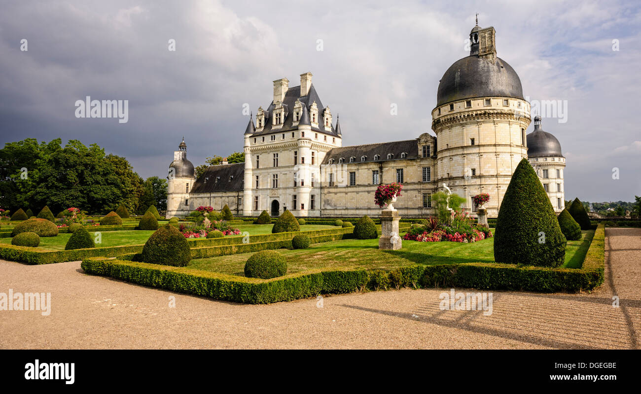 Chateau de Valencay en el Valle del Loira, Indre, departement, Francia Foto de stock