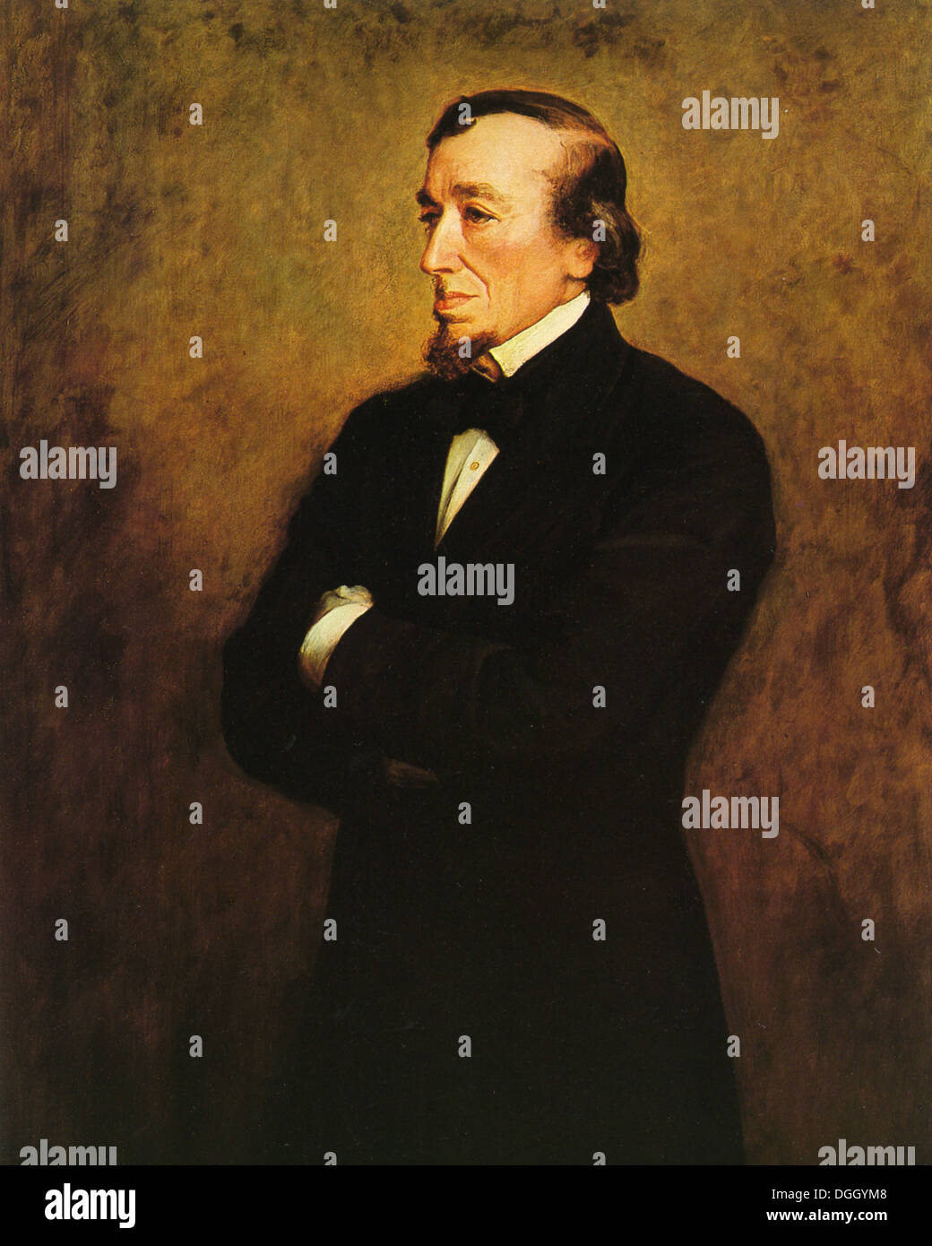 Benjamín Disraeli (1804-1881) político conservador británico y dos veces primer ministro Foto de stock