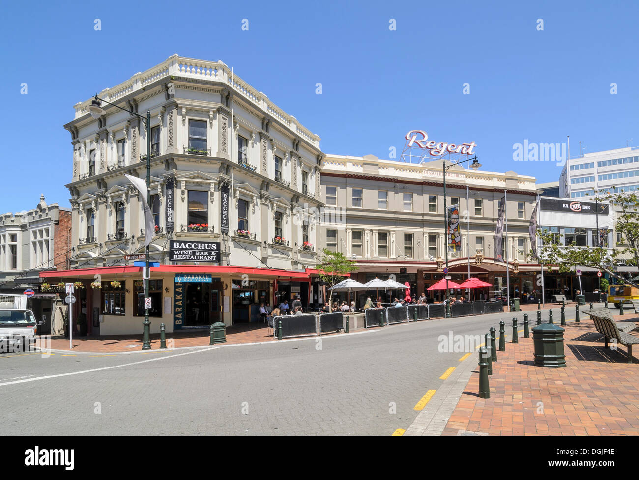 El famoso Regent Hotel, Dunedin (Isla del Sur, Nueva Zelanda, Oceanía Foto de stock