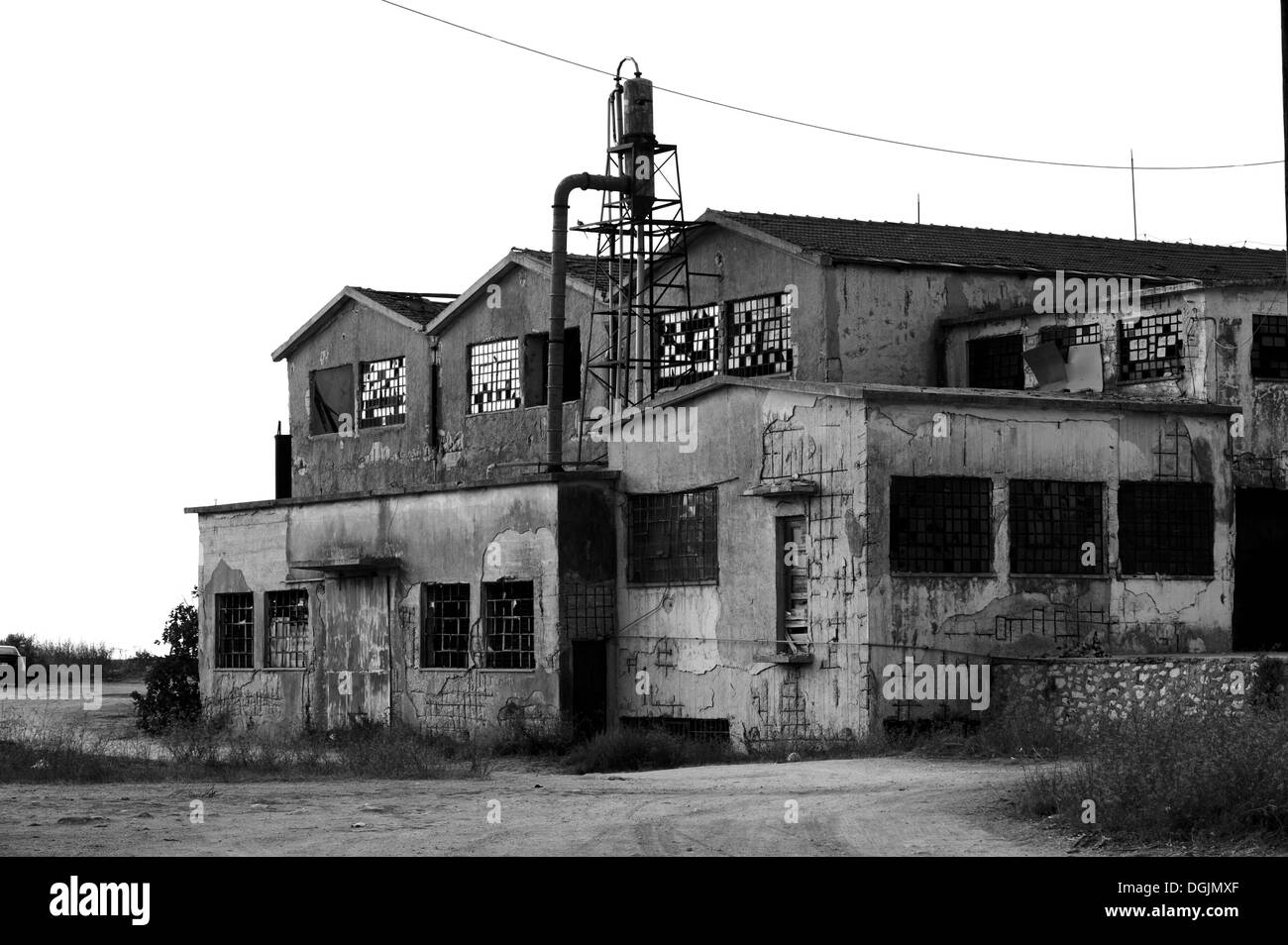 Un viejo edificio industrial, Lefkas, Grecia, Europa Foto de stock