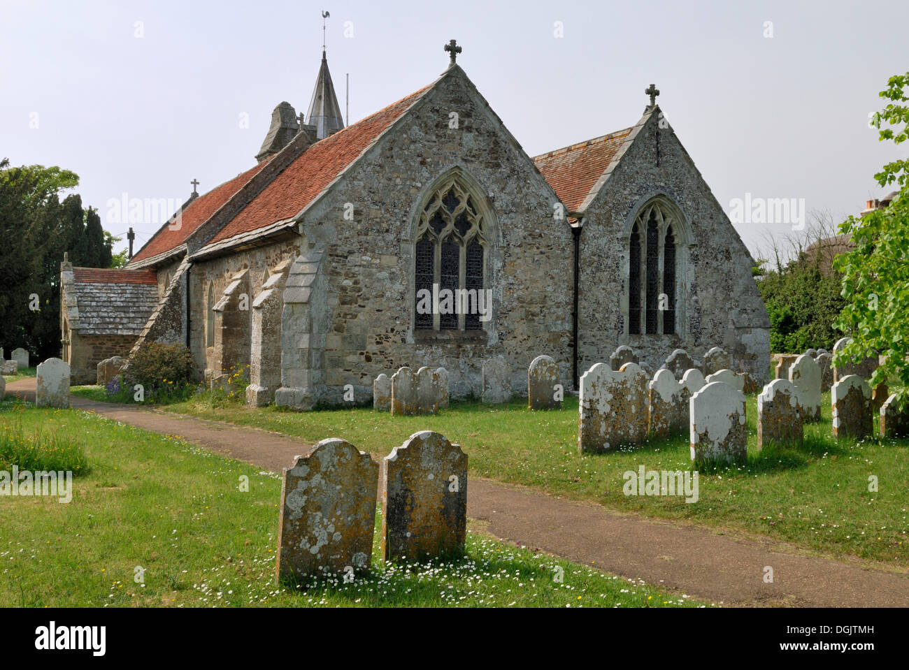 La Iglesia de Santa María, Brighstone Village, en la Isla de Wight, al sur de Inglaterra, Inglaterra, Reino Unido, Europa Foto de stock