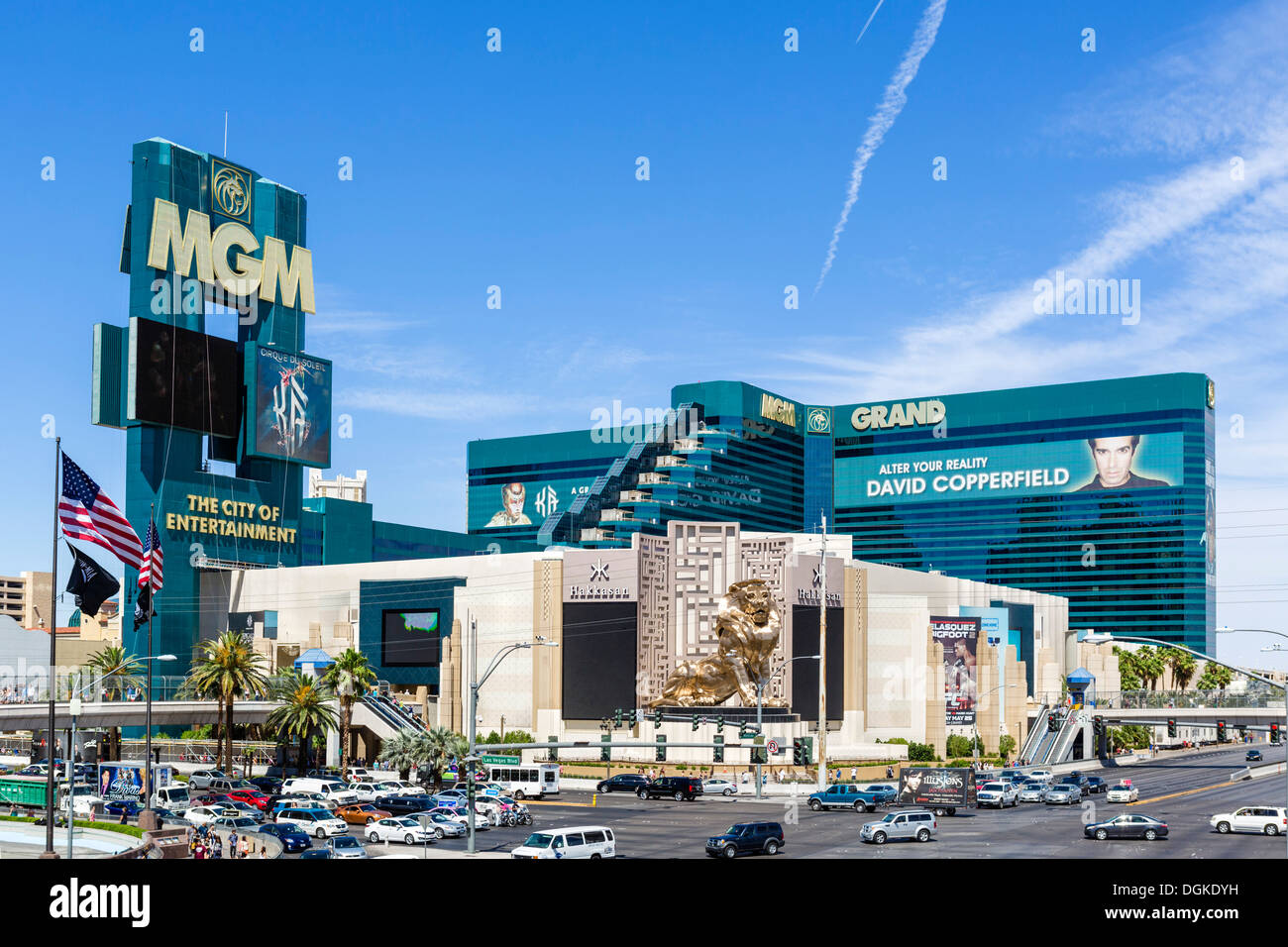 El MGM Grand Hotel and Casino, Las Vegas Boulevard South ( ) del Strip, en Las Vegas, Nevada, EE.UU. Foto de stock