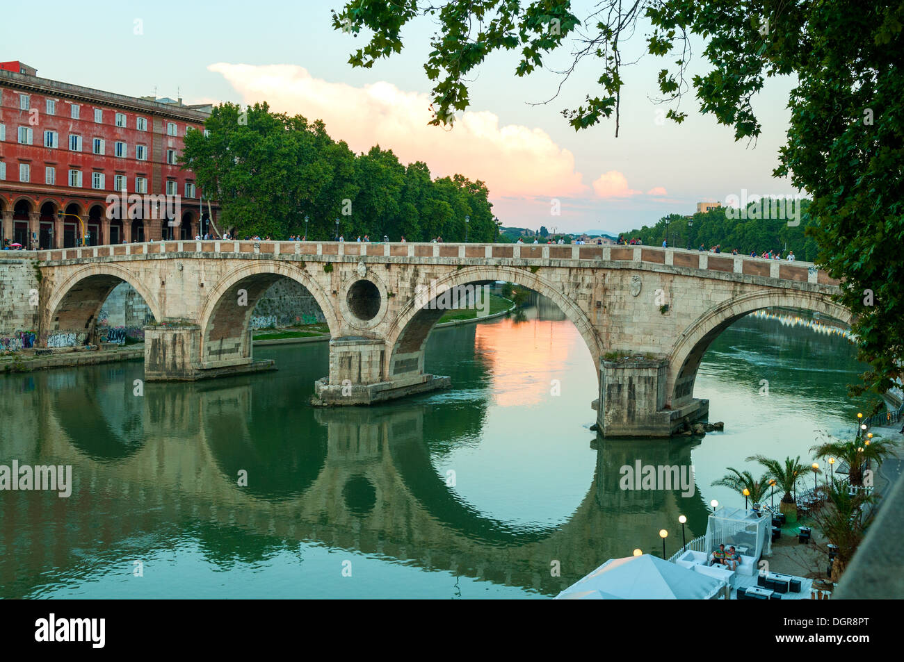 Ponte Sisto, Roma, Lazio, Italia Foto de stock