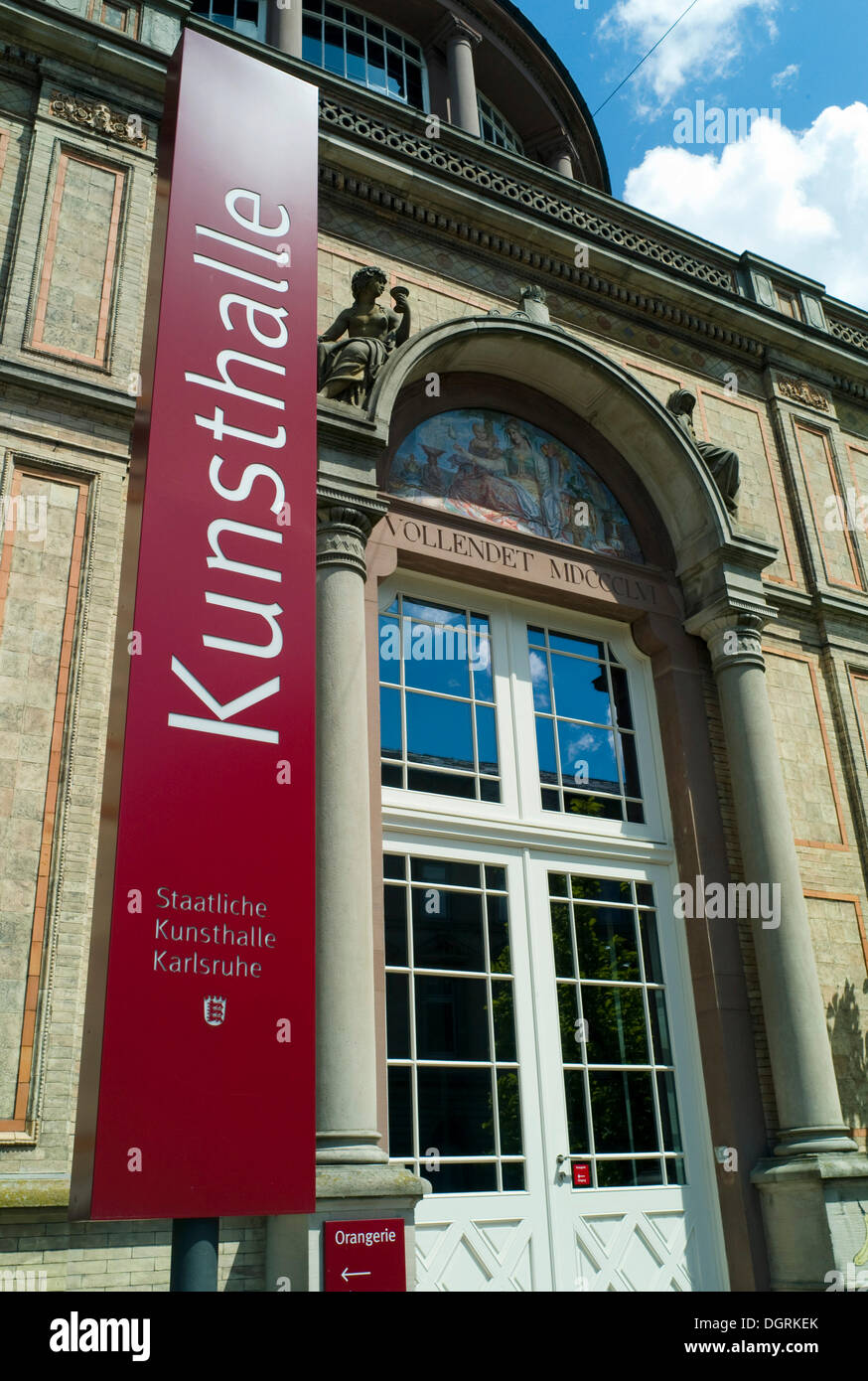 Staatliche Kunsthalle State Art Gallery, el Museo de Bellas Artes, Karlsruhe, Baden-Wurtemberg Foto de stock