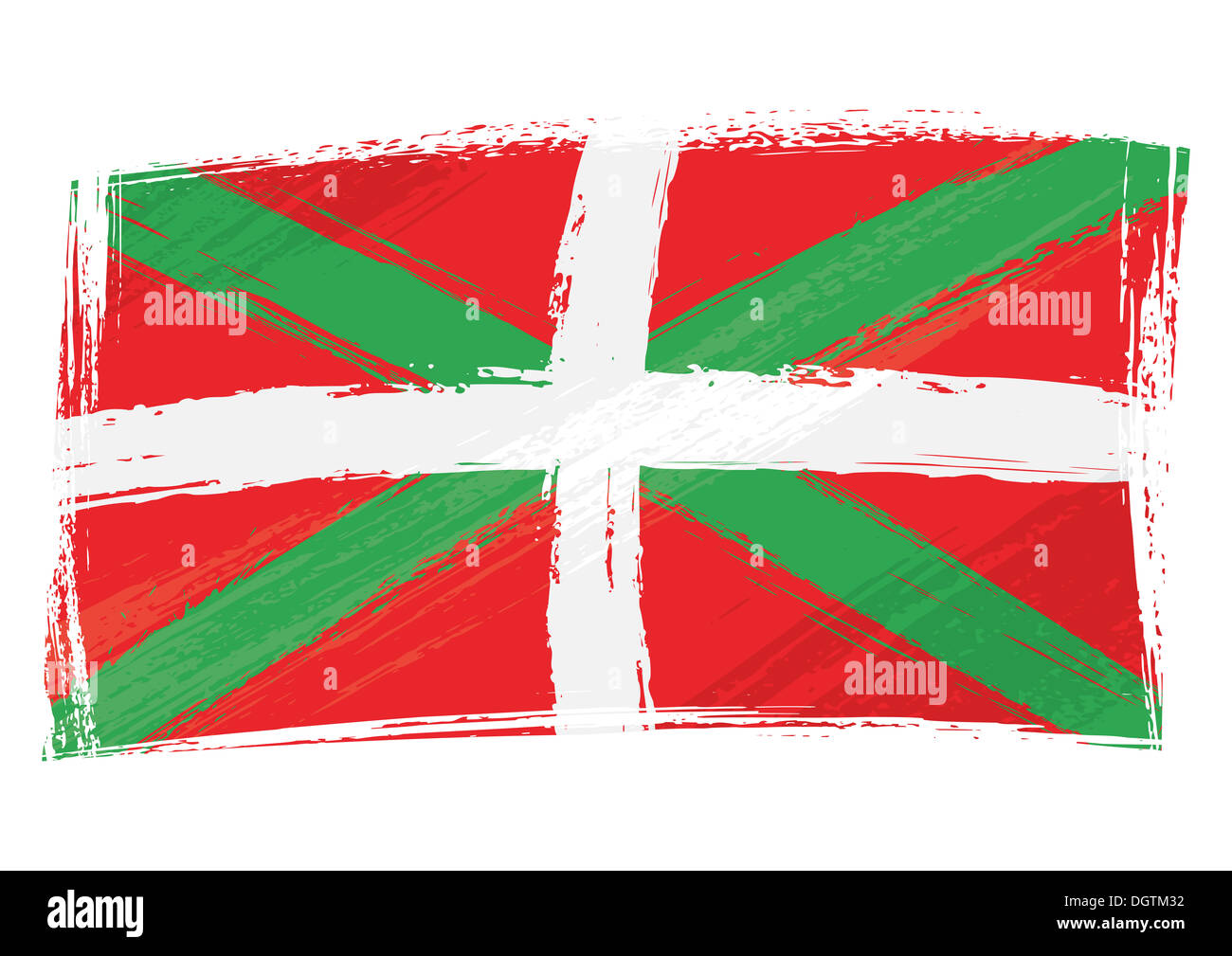 Grunge la bandera del País Vasco Foto de stock