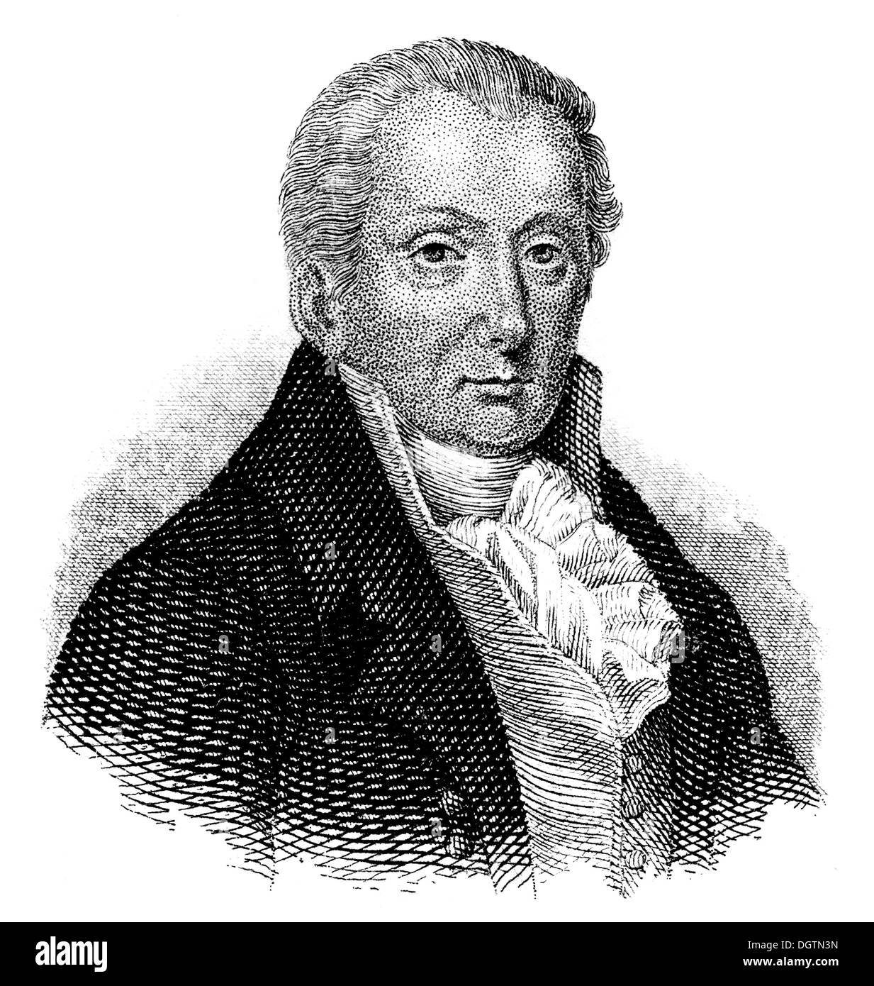 Retrato de Moritz August von Thuemmel, 1738 - 1817, un escritor alemán Foto de stock