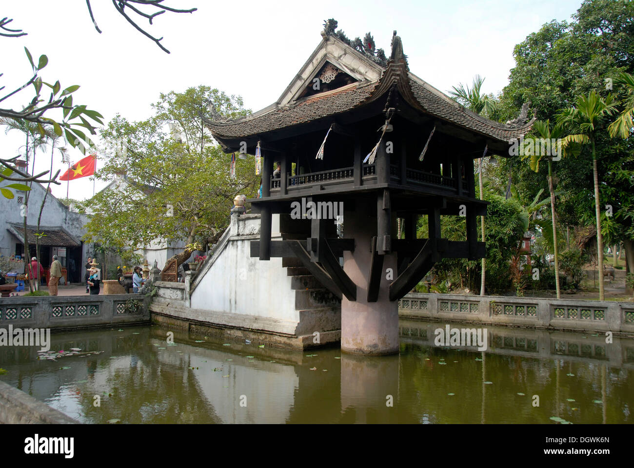 El budismo, la Pagoda de Un Pilar, Hanoi, Vietnam, Asia Foto de stock