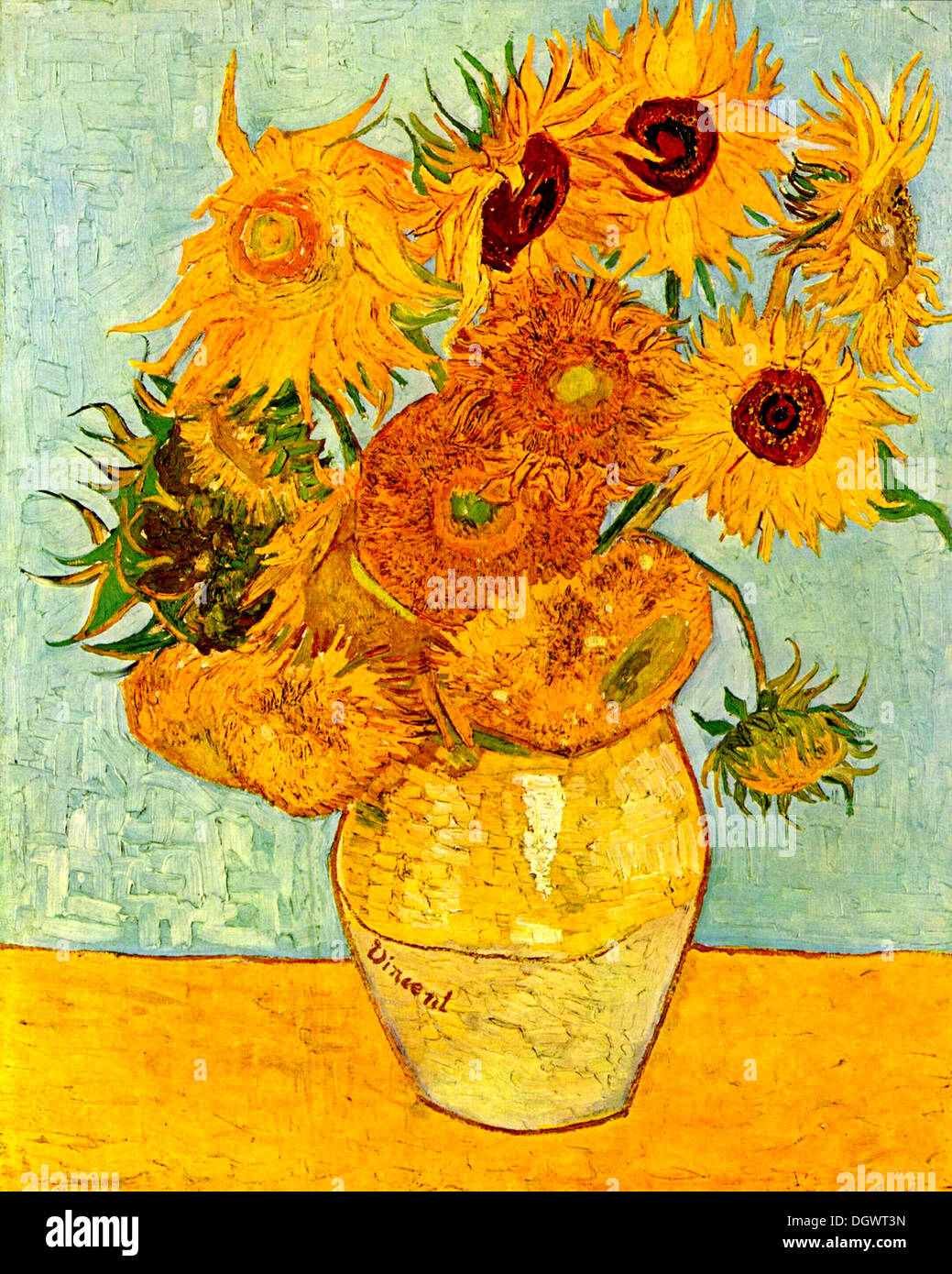 Los girasoles de Vincent van Gogh Foto de stock