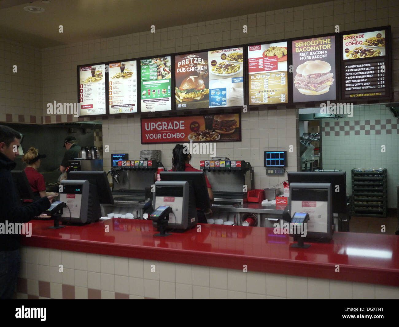Wendys dentro del restaurante de comida rápida Fotografía de stock Alamy