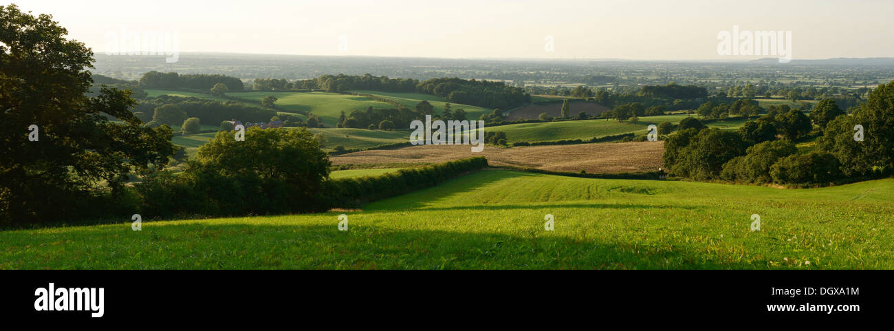 Cheshire Onduladas y verdes campos y paisajes UK Foto de stock