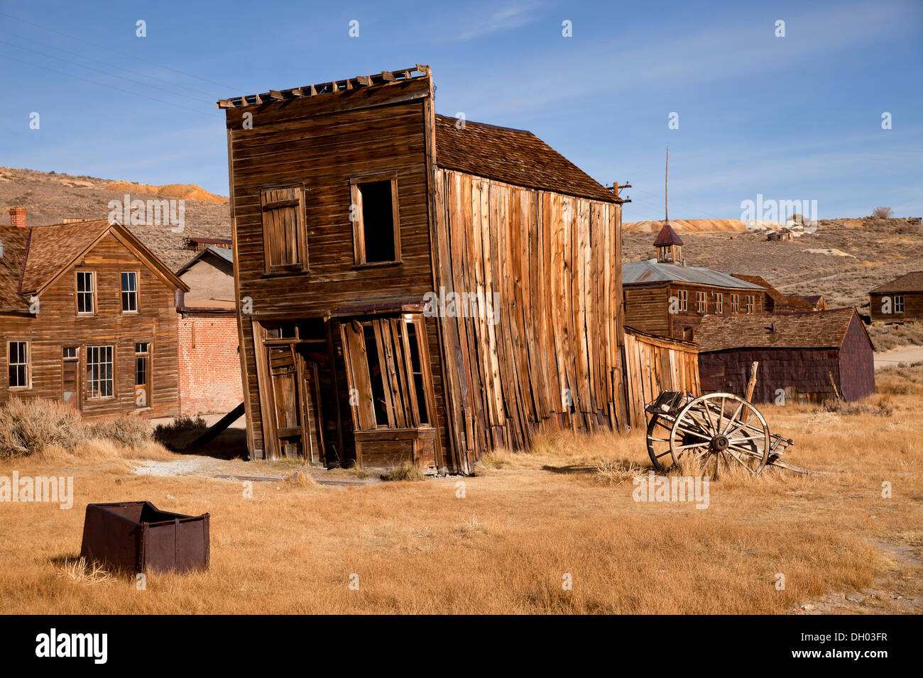 Ciudad fantasma de Bodie, Bodí, California, Estados Unidos Foto de stock