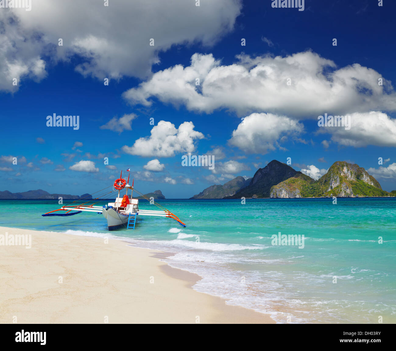 Playa Tropical, Sur de China, Filipinas, consulte El-Nido Foto de stock