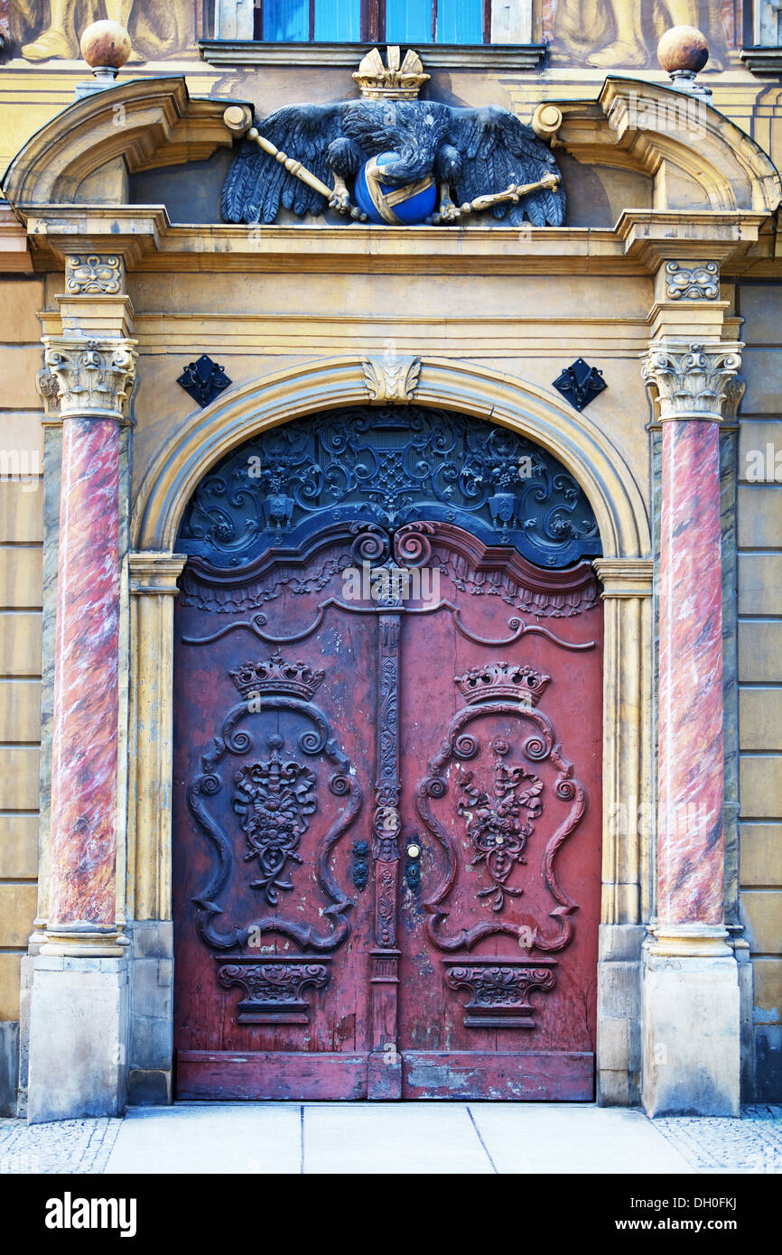 Antigua puerta en Wroclaw, Polonia Foto de stock