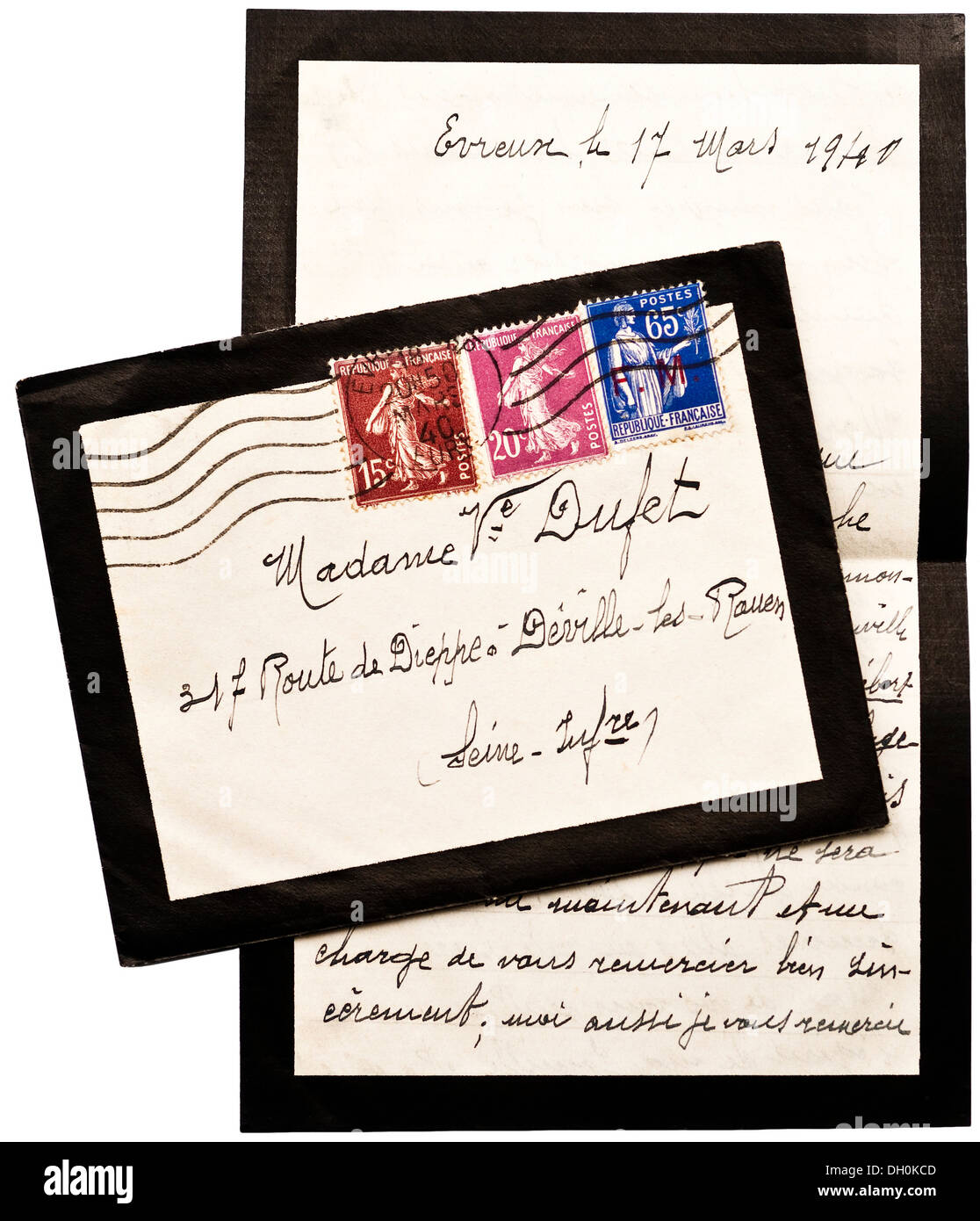 Carta De Luto Fotos e Imágenes de stock Alamy