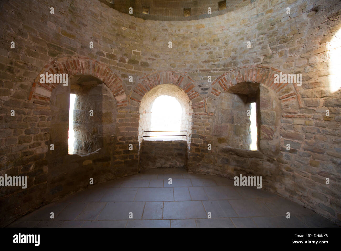 Interior de la torre de la ciudad medieval de Carcasona, Les Remparts 138823 Carcassonne Foto de stock