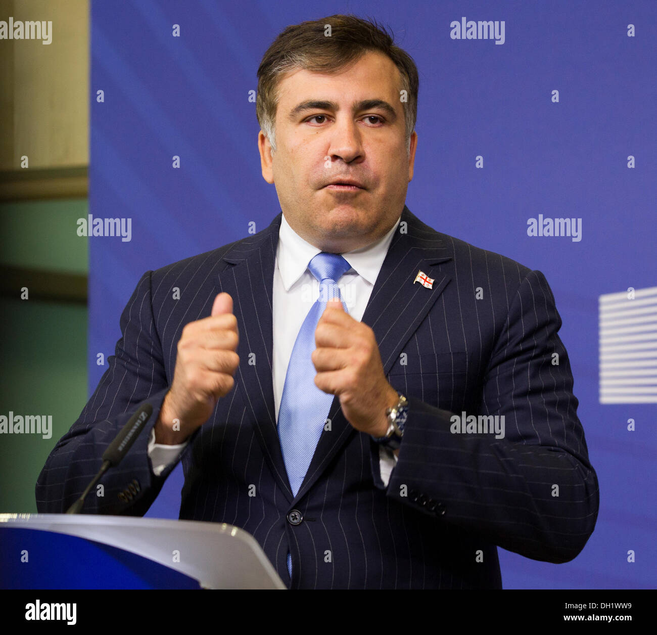 El ex Presidente de Georgia, Mikheil Saakashvili Foto de stock