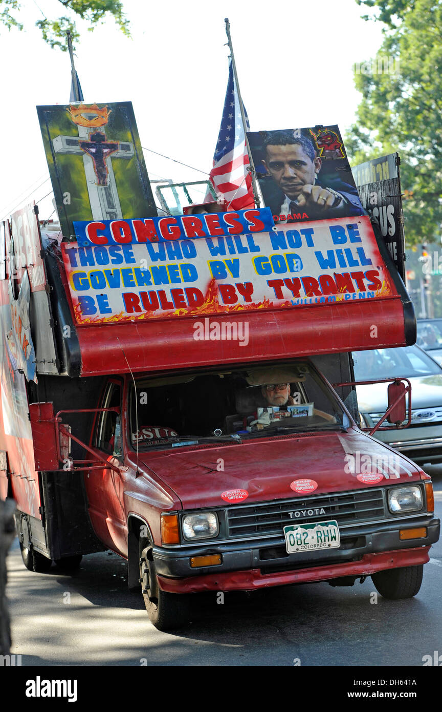 Activista político cristiano, Washington DC, Distrito de Columbia, EE.UU. Foto de stock