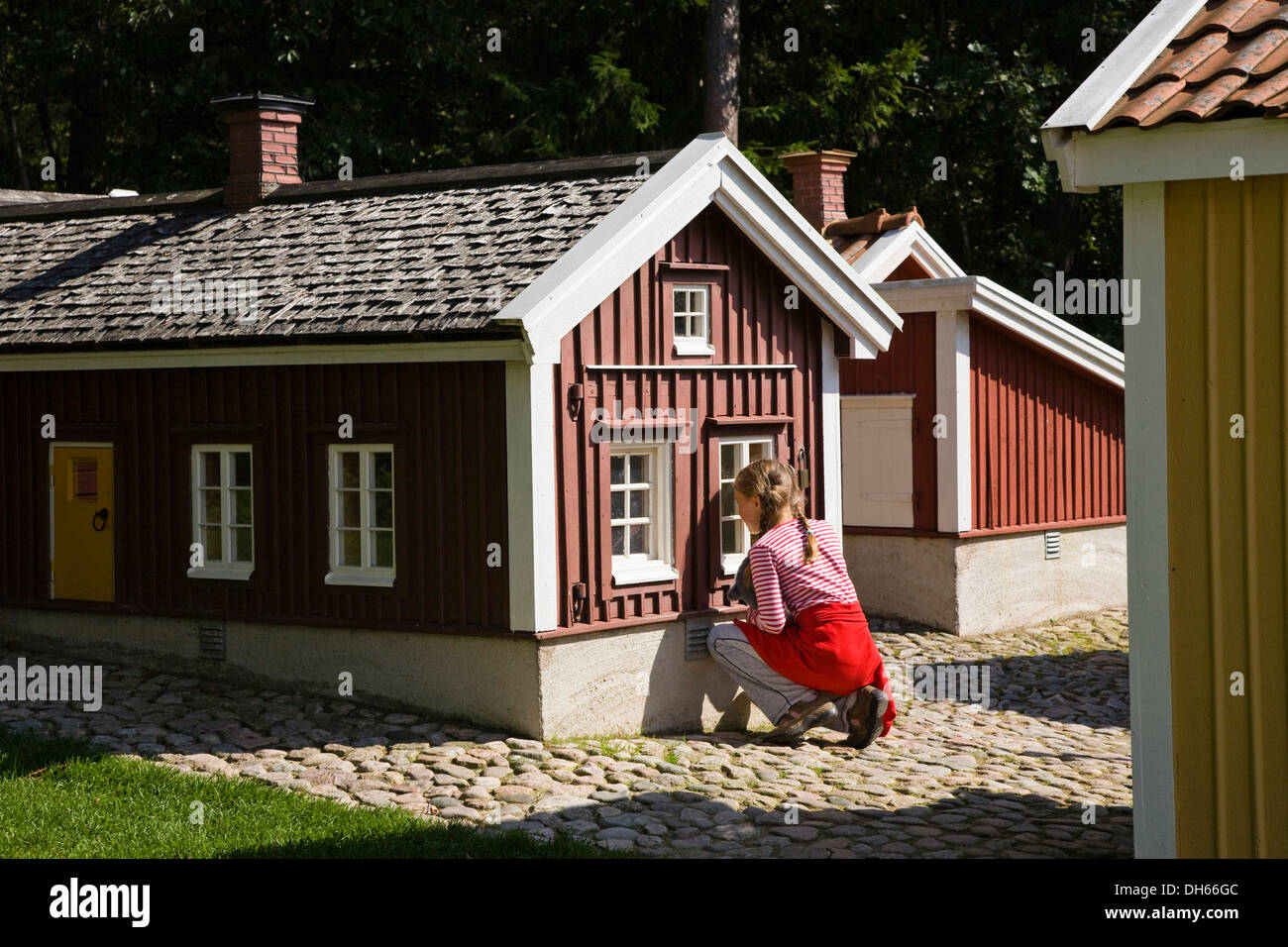 Astrid Lindgren Astrid Lindgren o Vaerld World Theme Park, Vimmerby, Smaland, Suecia, Europa del Sur Foto de stock