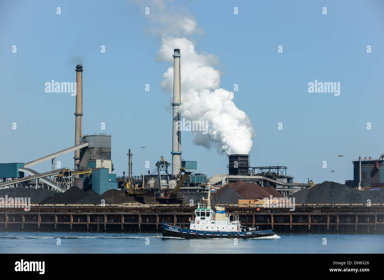 Tata Steel en IJmuiden Noord Holland Foto de stock