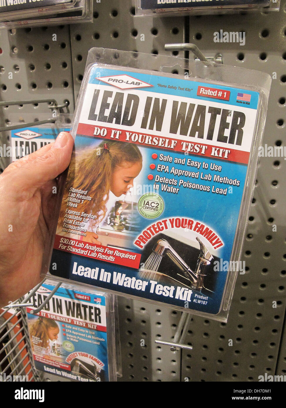 "Plomo en el agua Pro-Lab Test Kit" Foto de stock