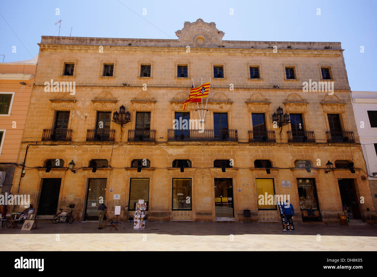 Palacio Viejo, hoy parte de la universidad, Ciutadella, Menorca, España Foto de stock