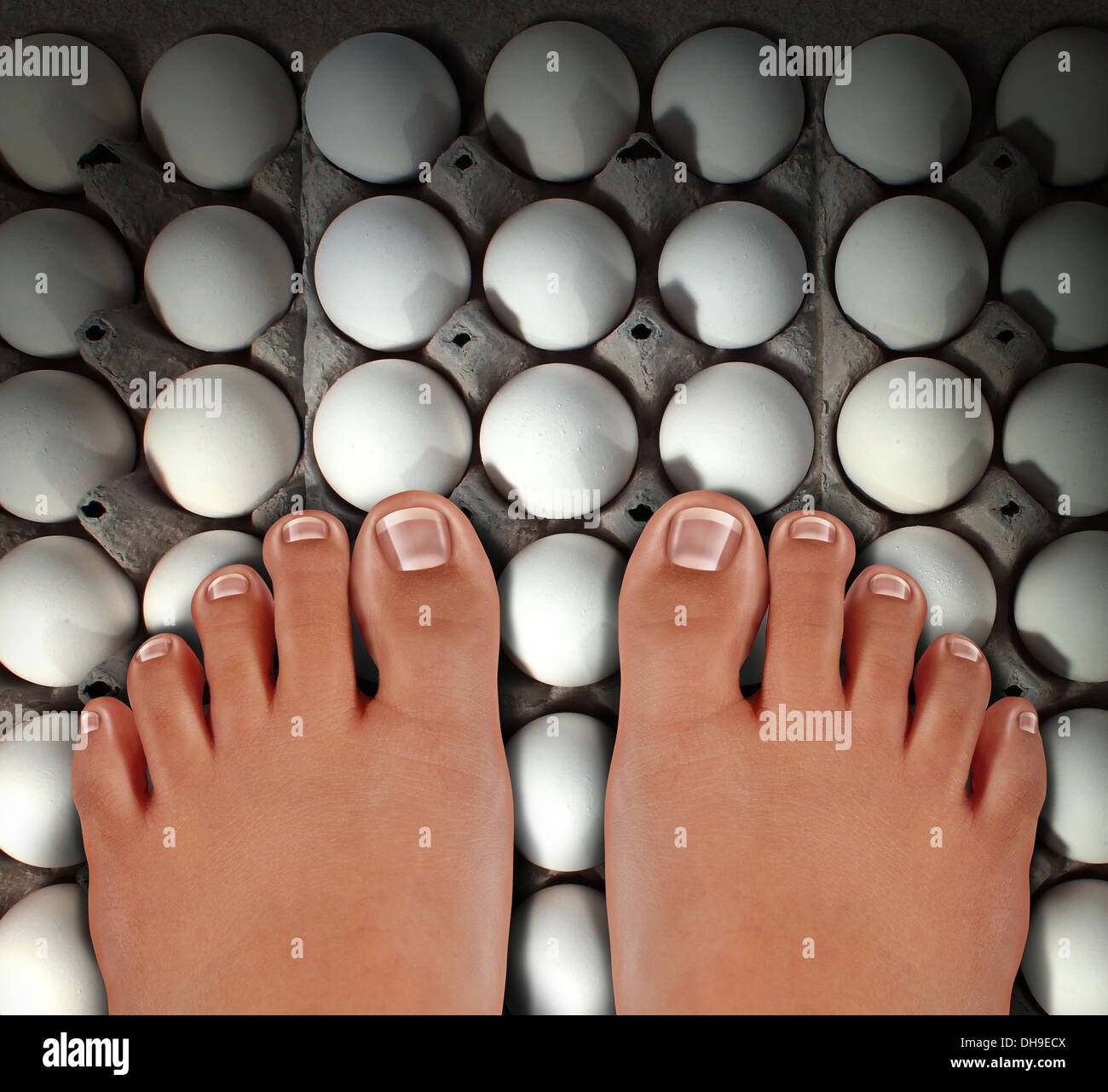 Caminando sobre cáscaras de huevo fotografías e imágenes de alta resolución  - Alamy