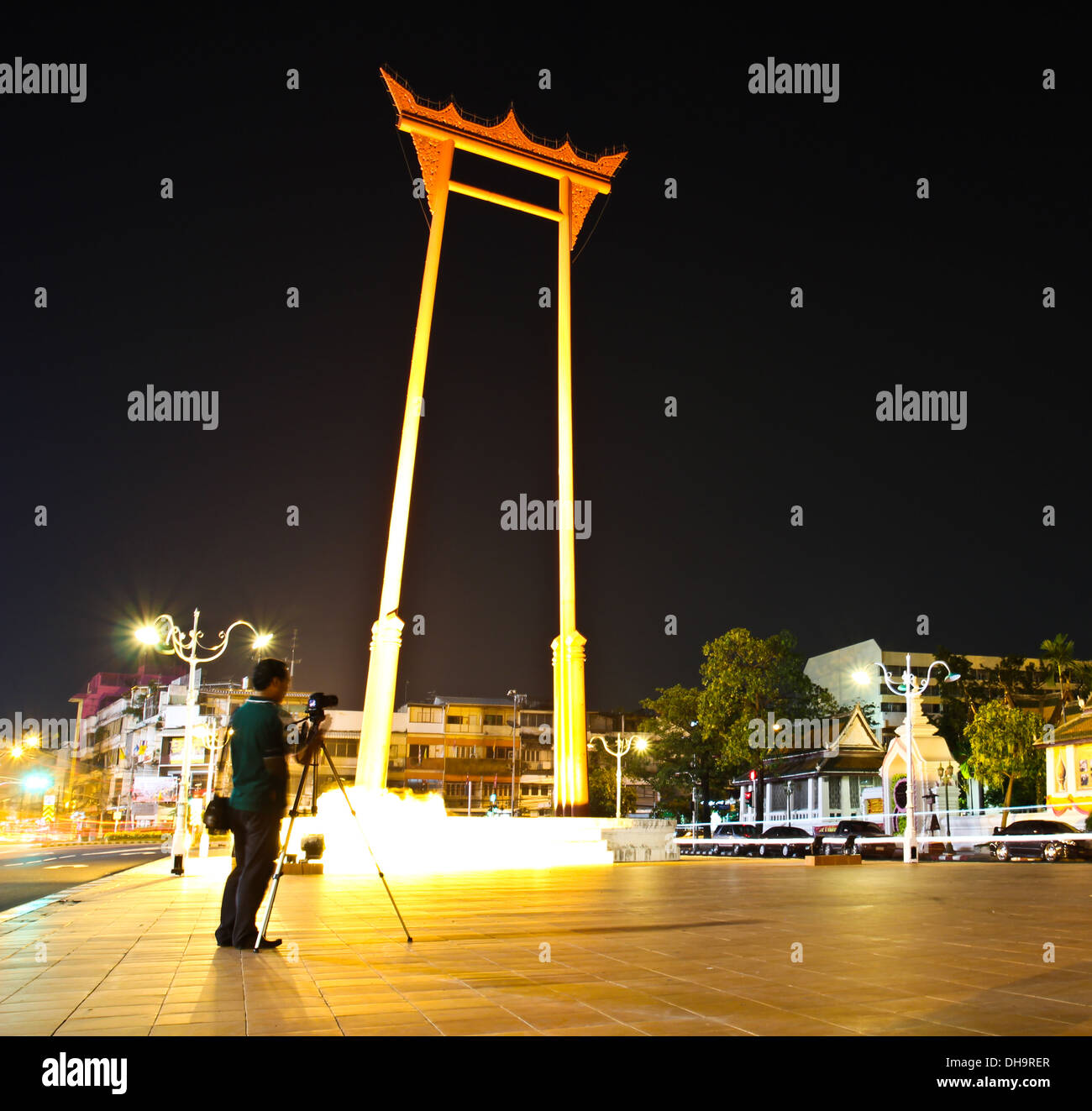 Columpio gigante en Bangkok, Tailandia. Foto de stock