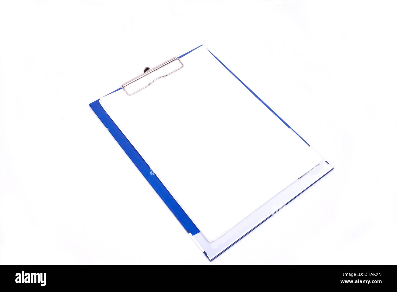 El bloc de notas en blanco aislado en blanco Foto de stock