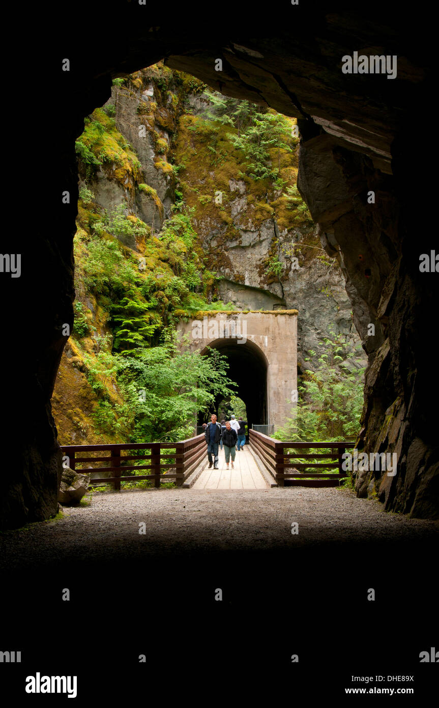 Othello túneles, Coquihalla Canyon Parque Provincial de Columbia Británica, Canadá Foto de stock
