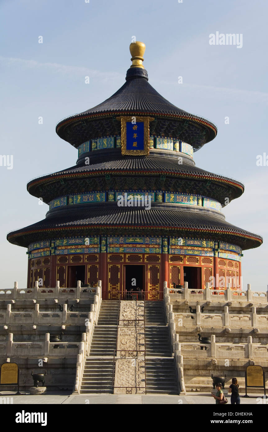 La Sala de Oración para las buenas cosechas, el Templo del Cielo, Sitio del Patrimonio Mundial de la UNESCO, Pekin, China, Asia Foto de stock