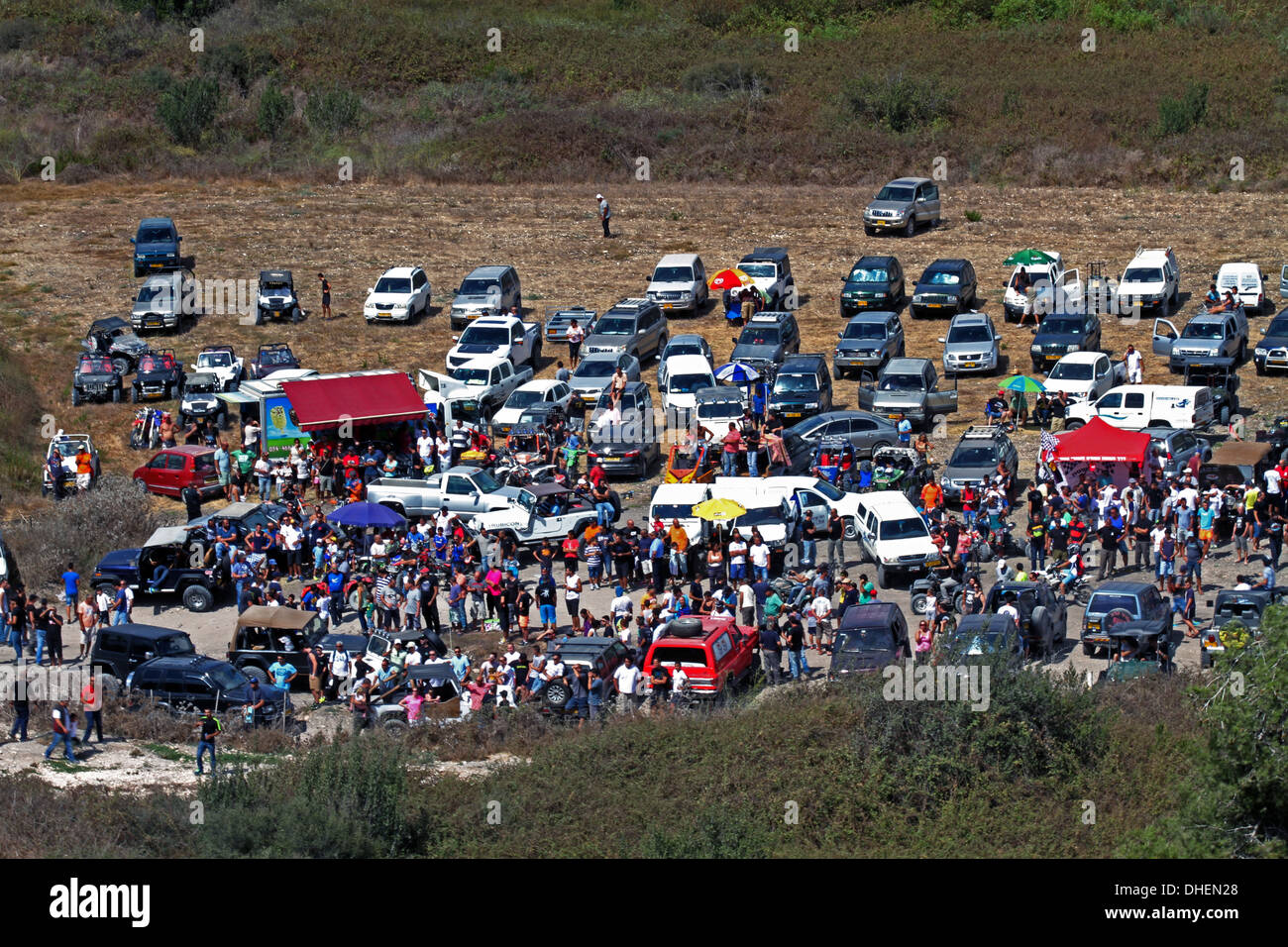 Rally Cross Country. Un evento 4x4 fotografiado en Israel Foto de stock