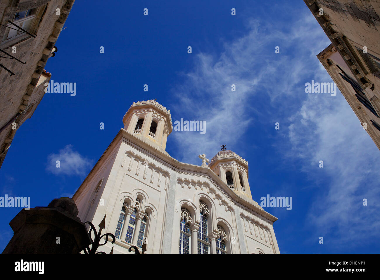 La iglesia ortodoxa serbia, la Ciudad Vieja de Dubrovnik, Croacia, Europa Foto de stock