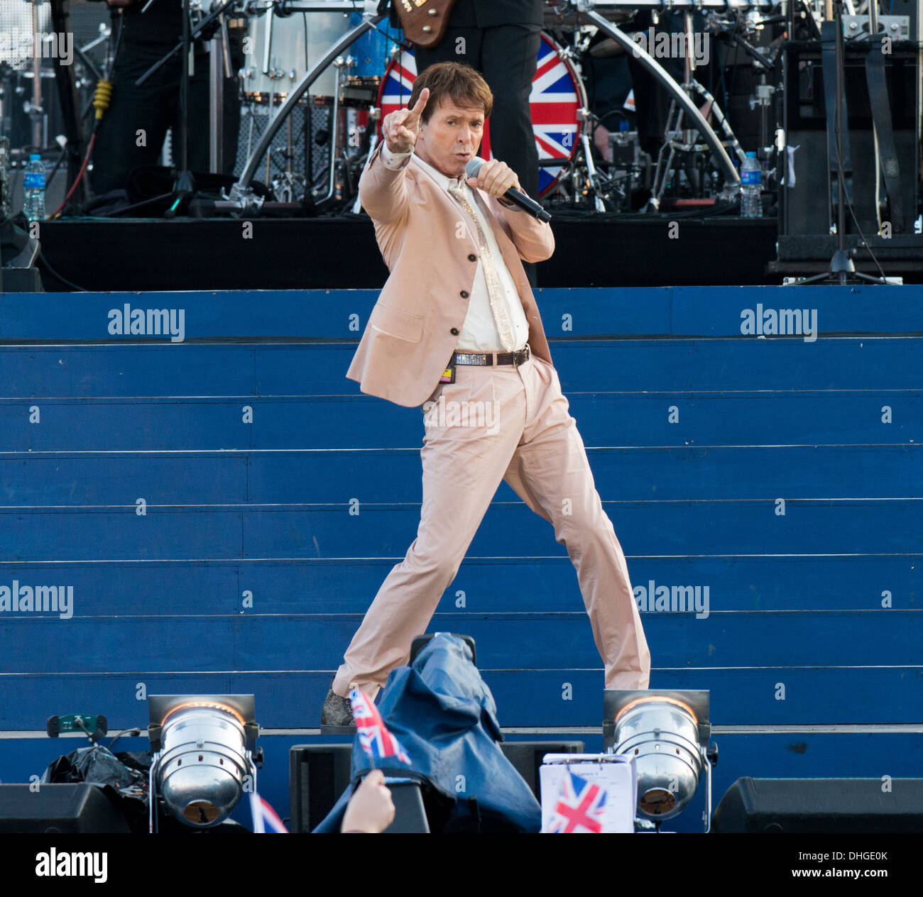 Un concierto celebrado en el centro comercial el 4 de junio de 2012 en el Palacio de Buckingham en Londres para celebrar su Majestad la Reina del Jubileo de Diamante. Foto de stock
