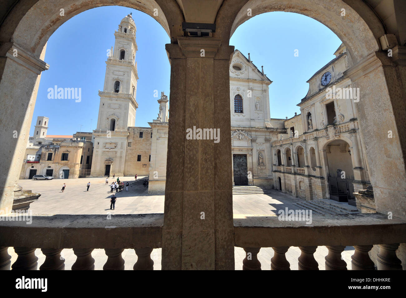 La Piazza del Duomo, Lecce en Salento, Puglia, Italia Foto de stock