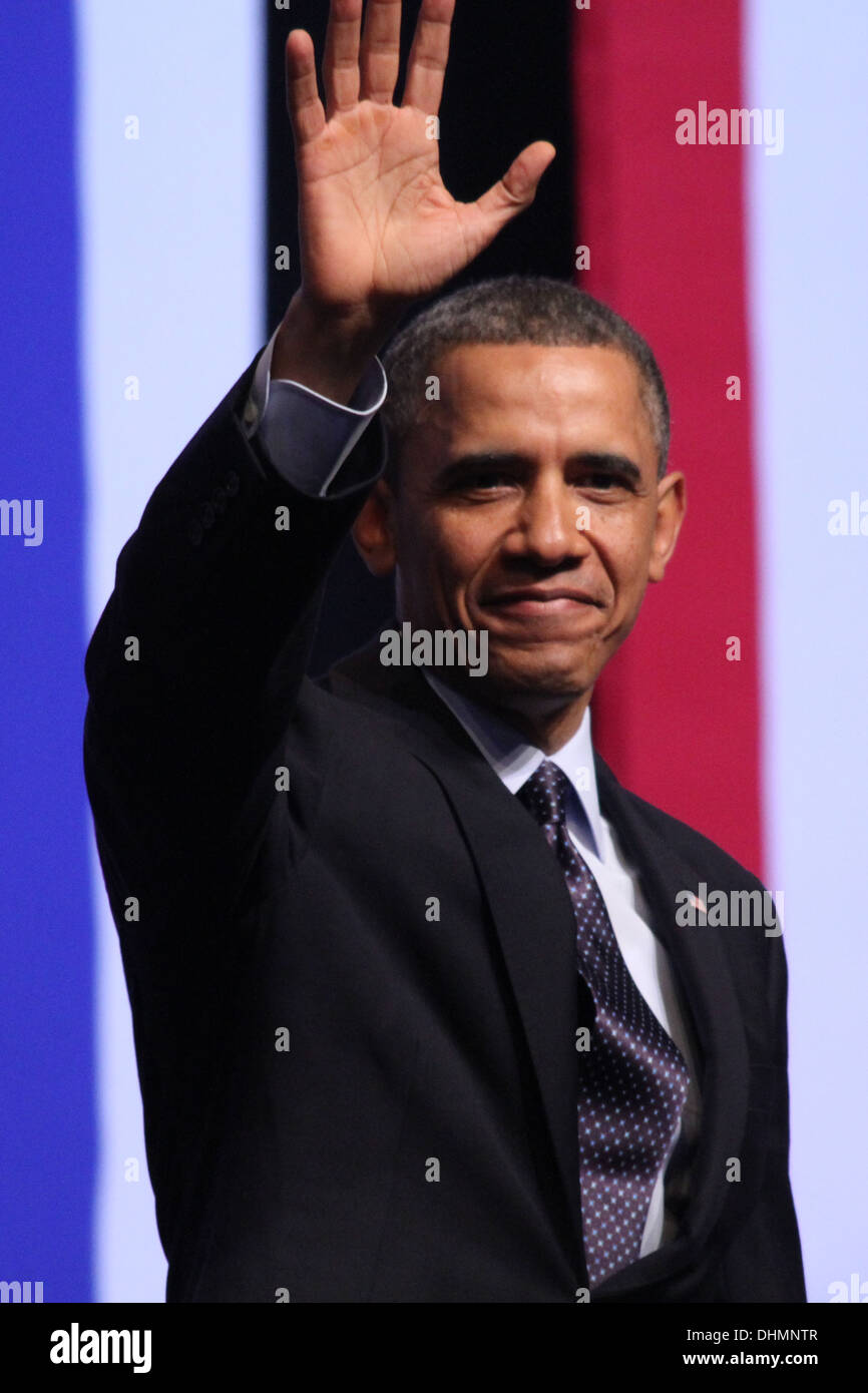 El presidente estadounidense Barack Obama durante una visita en Israel del 21 de marzo de 2013 Foto de stock