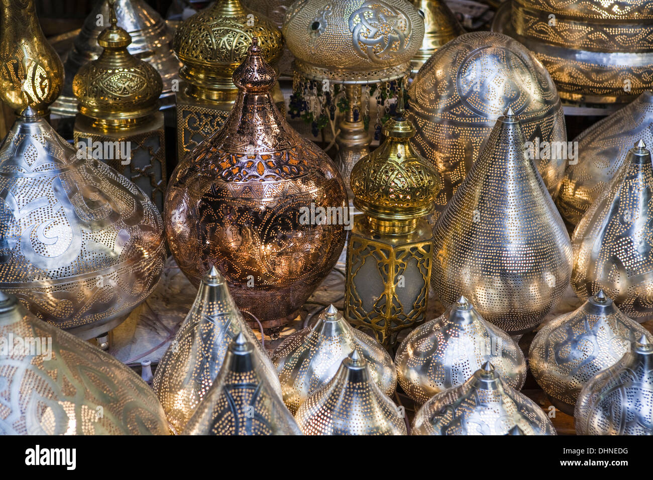 África, Egipto, El Cairo, el mercado de El Khalili Khal Foto de stock