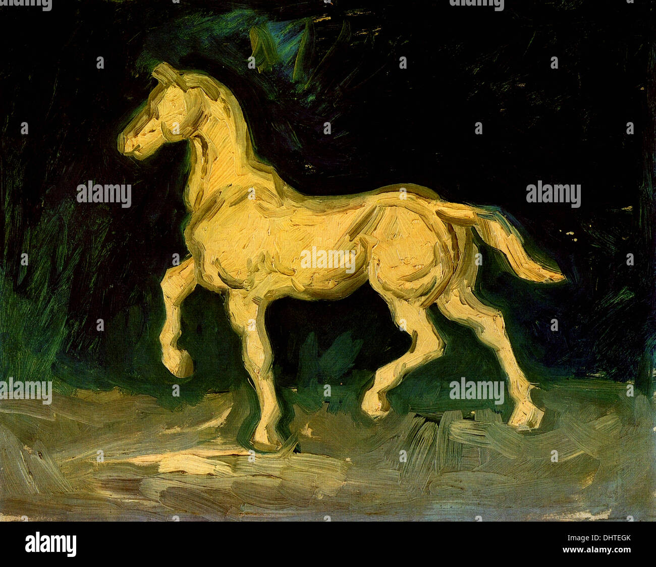 Estatuilla de yeso de un caballo - por Vincent van Gogh, 1886 Foto de stock