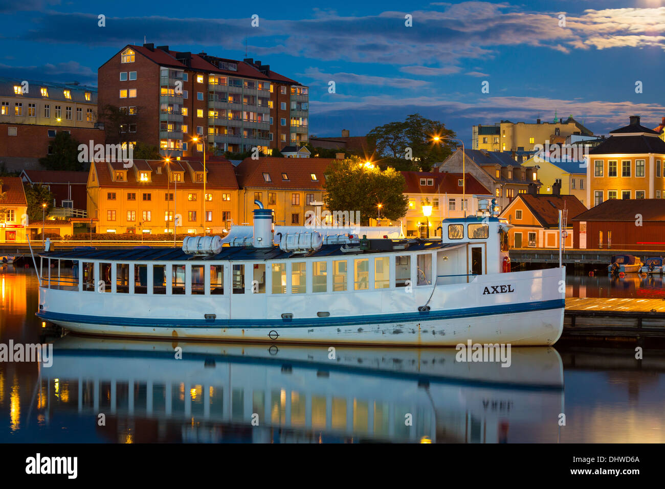 Vintage ferry 'Axel' en Karlskrona, Suecia Foto de stock