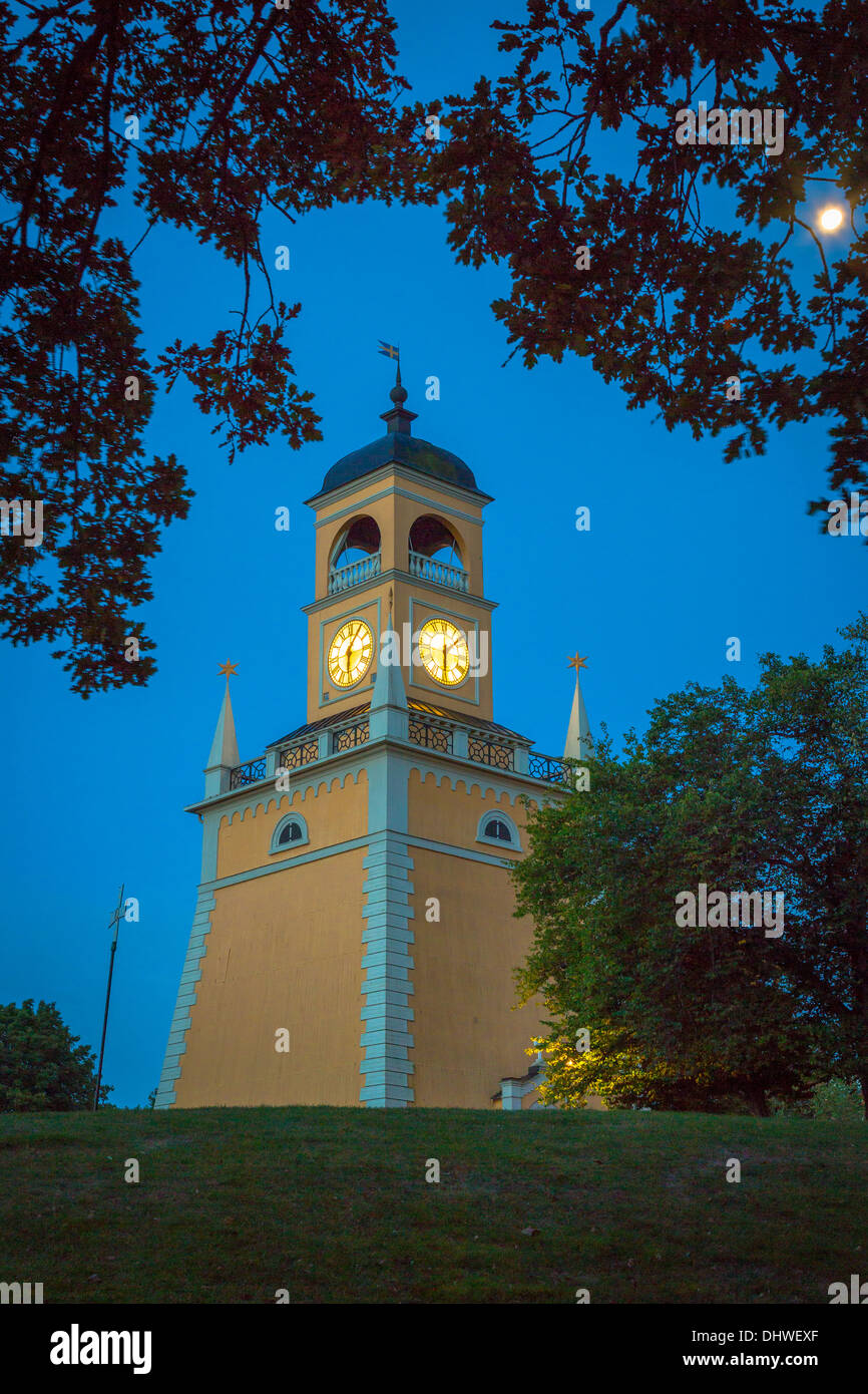 La Klockstapeln clocktower en Karlskrona, Suecia Foto de stock