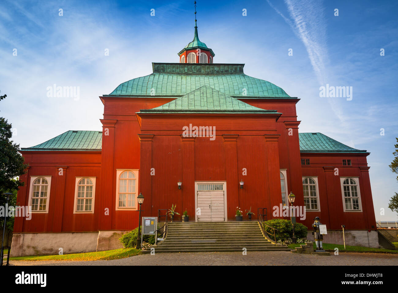 Iglesia Amiralitetskyrkan en Karlskrona, Suecia Foto de stock