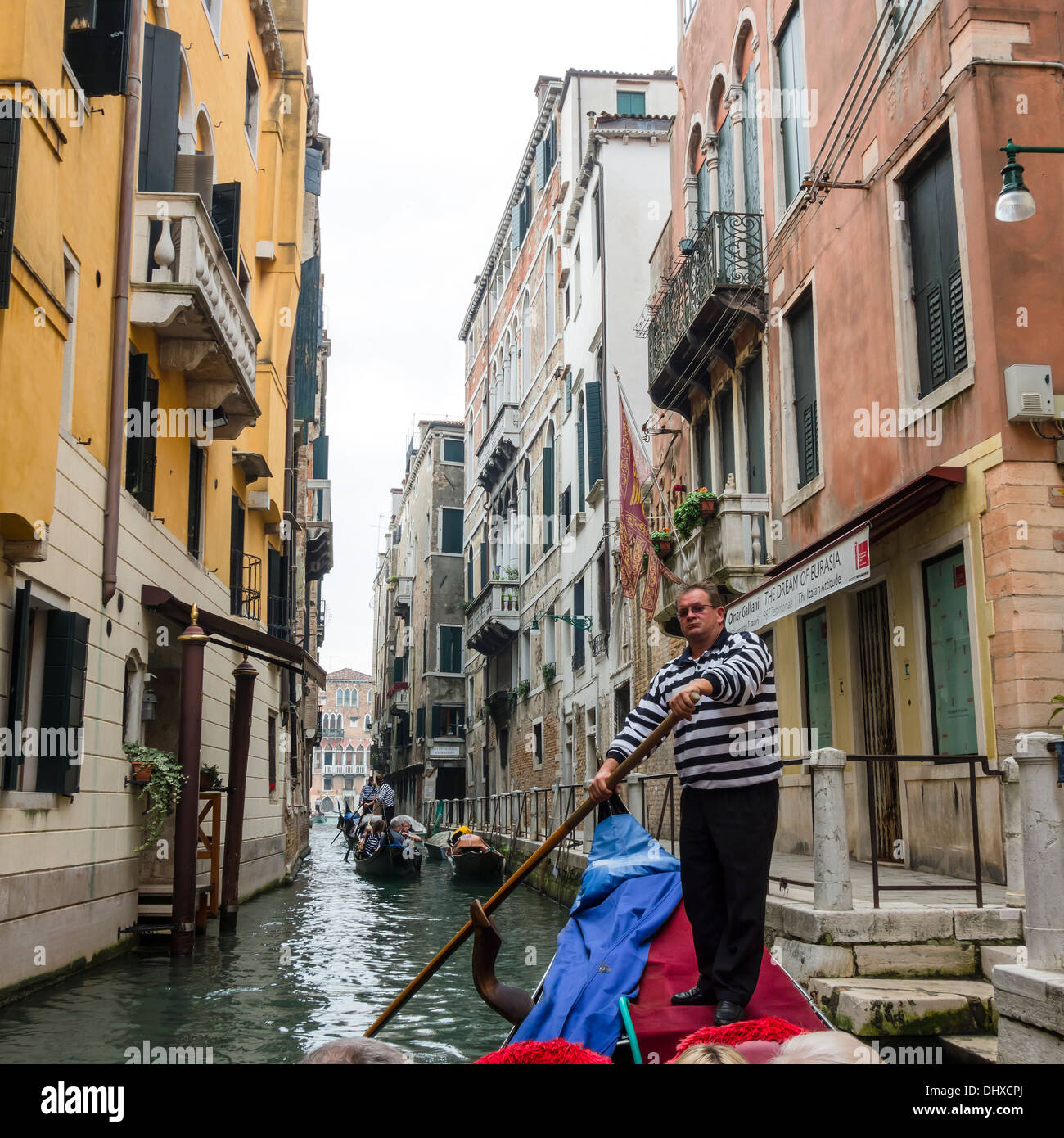 Los lugares de interés de Venecia Venecia, región de Véneto, en el noreste de Italia, de Europa hidrovía góndola Waterfront Grand Canal Foto de stock