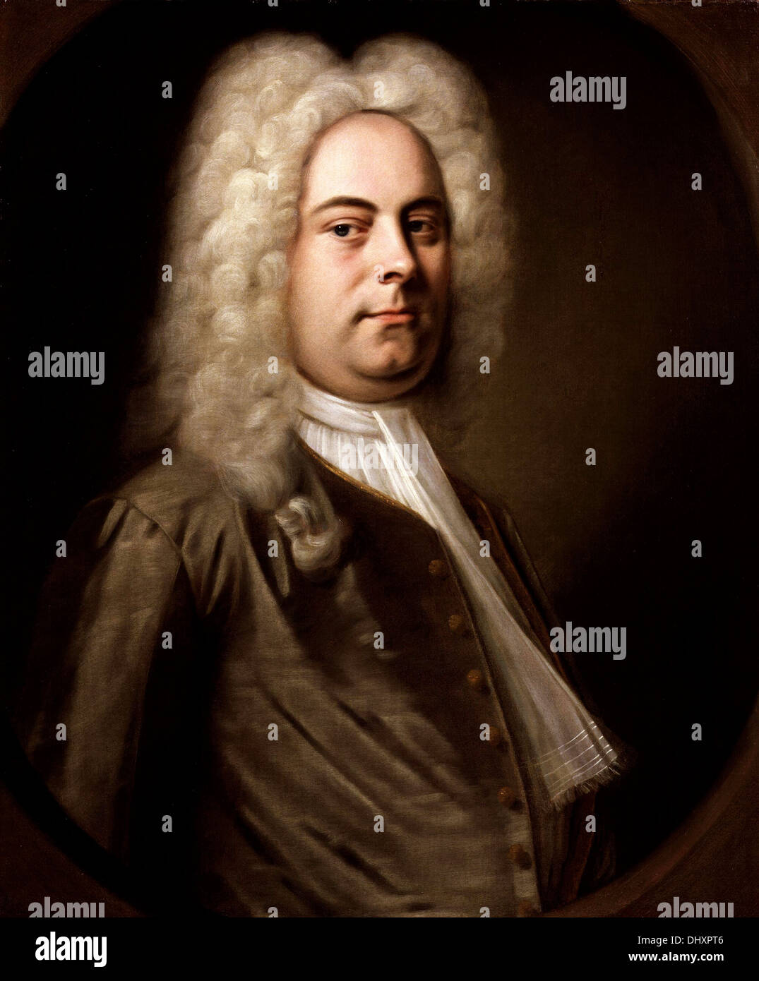 George Frideric Handel, compositor -por Balthasar Denner, 1728 Foto de stock