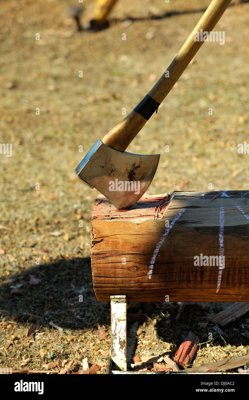 Wood chopping competition fotografías e imágenes de alta resolución - Alamy