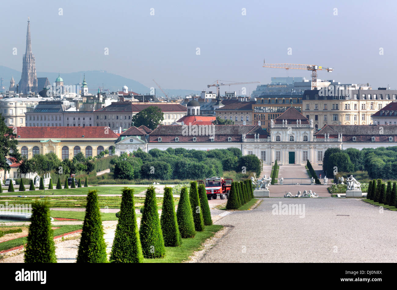 Bajar Belvedere, Viena, Austria Foto de stock