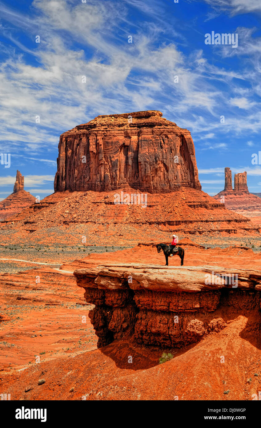 En Navajo Punto de John Ford en Monument Valley, Utah, EE.UU. Foto de stock