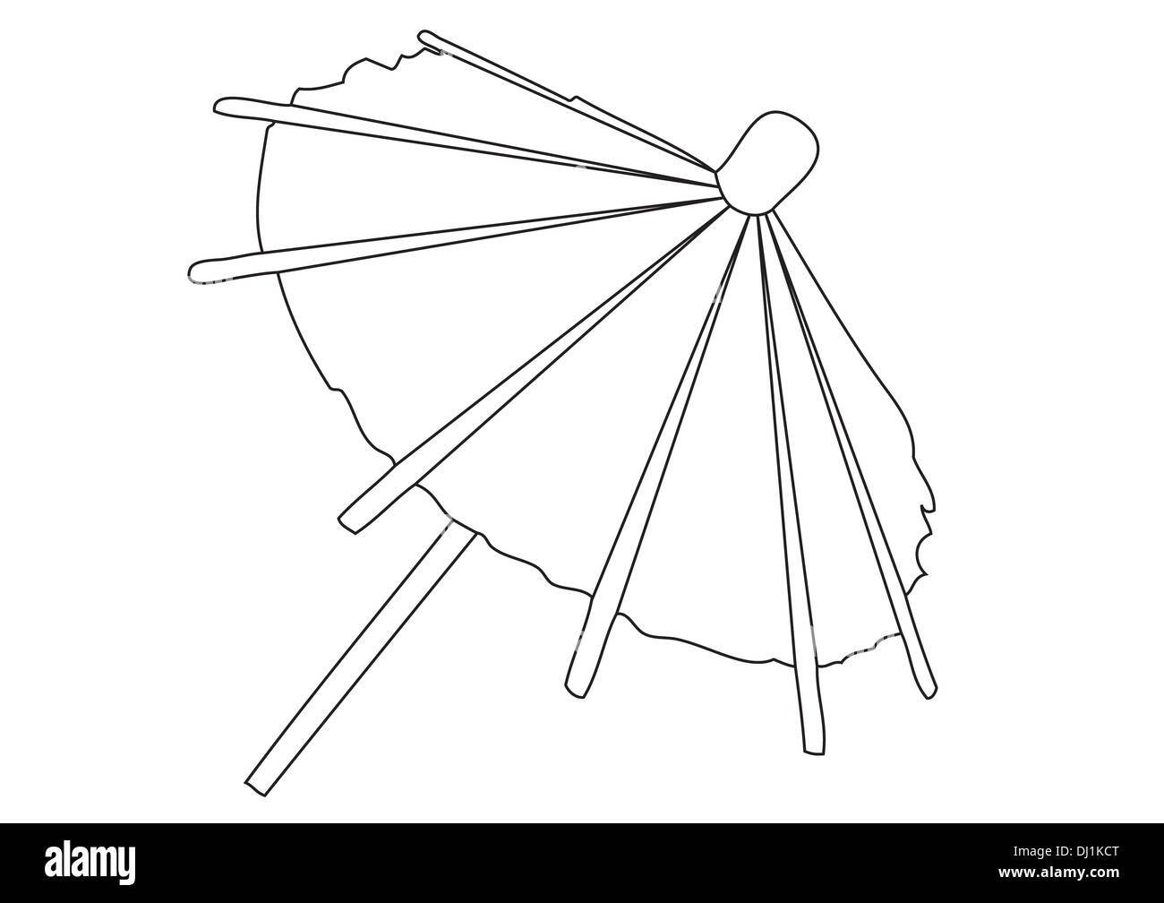 Paraguas en fondo blanco. ilustración vectorial Foto de stock