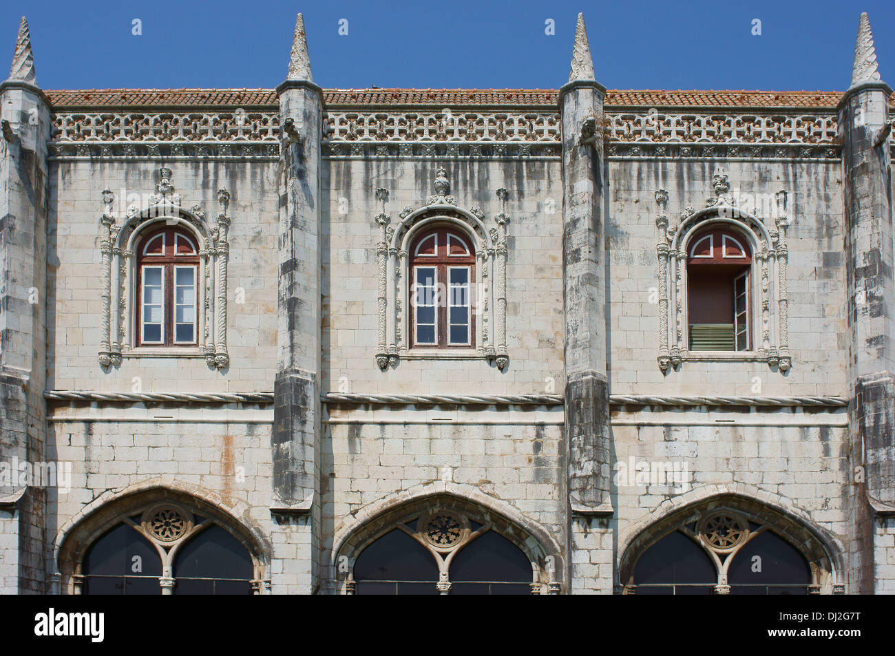 Mosteiro dos Jerónimos Lisboa Portugal estilo arquitectónico manuelino Foto de stock