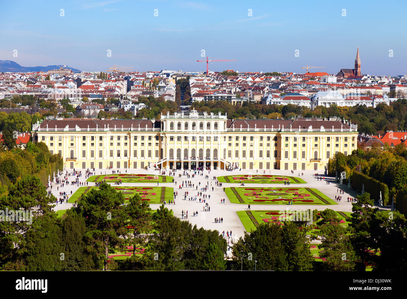 Palacio de Schonbrunn en Viena, Austria. Foto de stock
