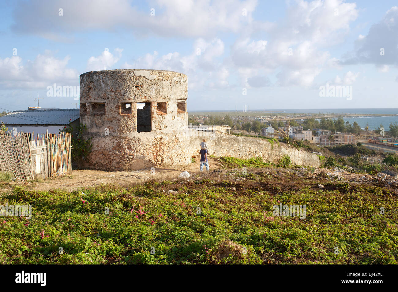 Fortificaciones históricas, Gibara, Cuba Foto de stock